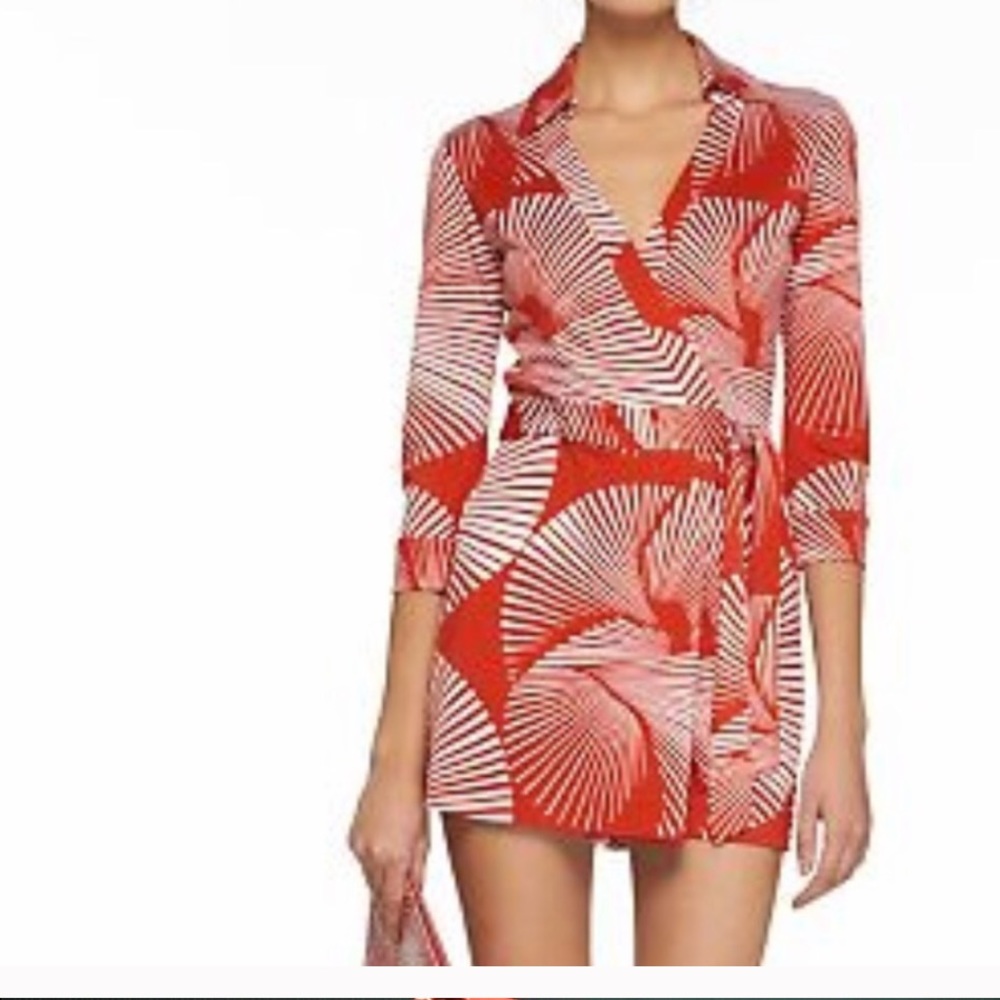 Orange wrap romper